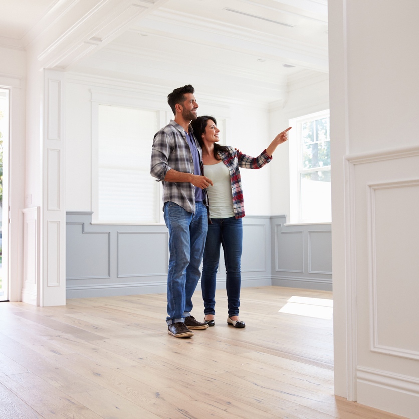 Couple viewing a home